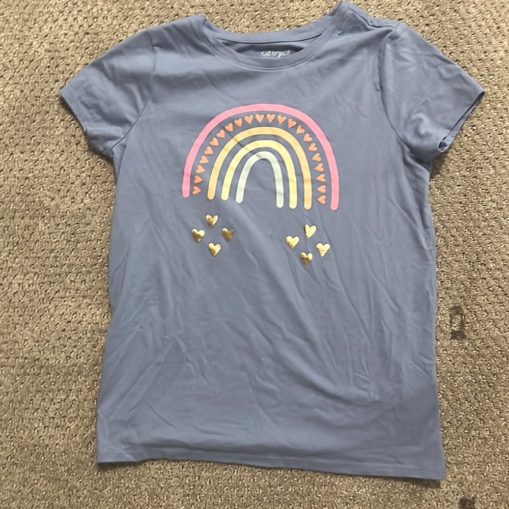Cat & Jack Rainbow Blue Tee Girls